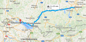 Mapa Munich Constanza